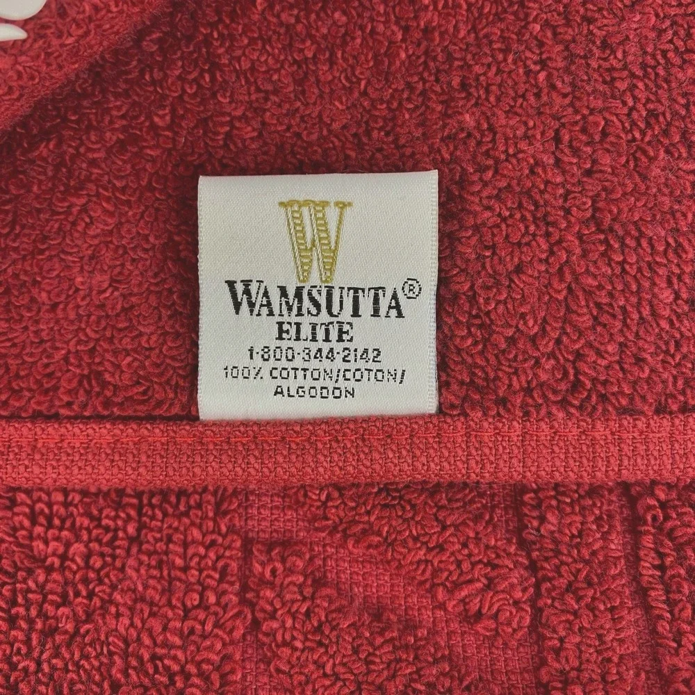 NWT Wamsutta Elite Large Combed Cotton Bath Tub Mat Brick Red 26 x 38 Reversible